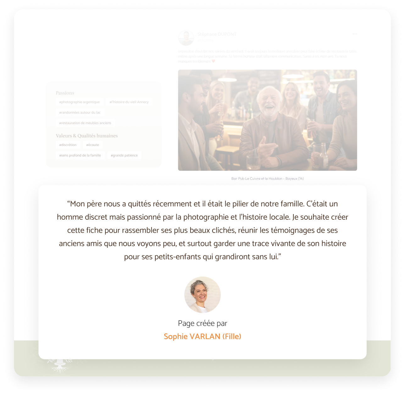 Prévisualisation de la citation sur une page Remémoria